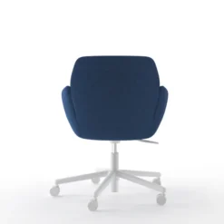 Fauteuil Poppy - embase 5 branches métalliques sur roulettes - tissu -