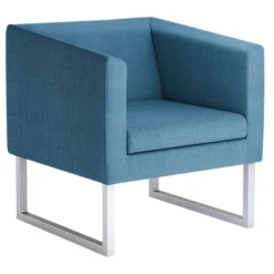 Fauteuil Punta - textile enduit - piétement gris aluminium