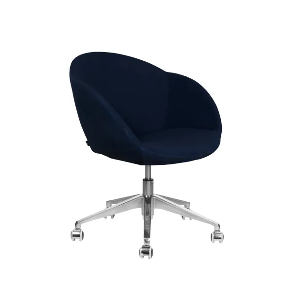 Fauteuil à roulettes Evy - microfibre - unicolore