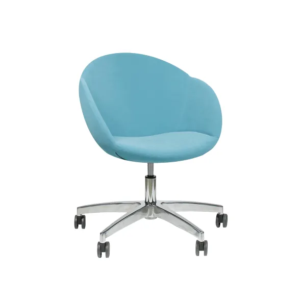 Fauteuil à roulettes Evy - microfibre - unicolore