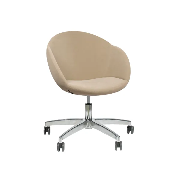 Fauteuil à roulettes Evy - microfibre - unicolore