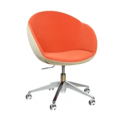 Fauteuil à roulettes Evy - microfibre - bicolore