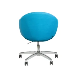 Fauteuil à roulettes Evy - textile enduit texturé unicolore réglable en hauteur - piétement 5 branches