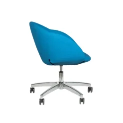 Fauteuil à roulettes Evy - textile enduit texturé unicolore réglable en hauteur - piétement 5 branches