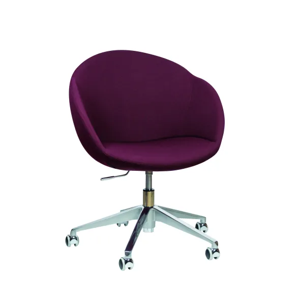 Fauteuil à roulettes Evy - tissu - unicolore