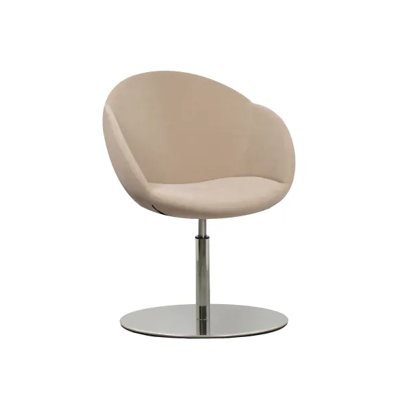 Fauteuil sur embase centrale Evy - microfibre - unicolore