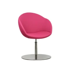Fauteuil sur embase centrale Evy - tissu - unicolore