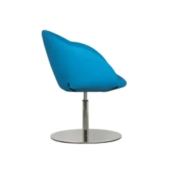 Fauteuil sur embase centrale Evy - textile enduit texturé - unicolore