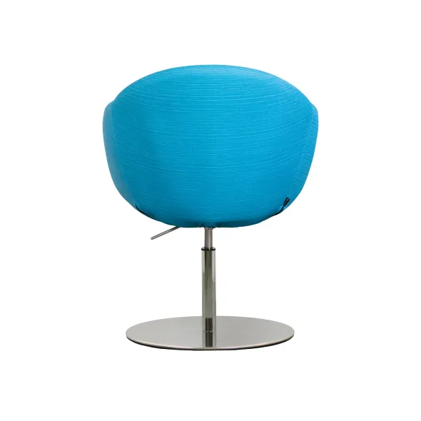 Fauteuil sur embase centrale Evy - textile enduit texturé - unicolore