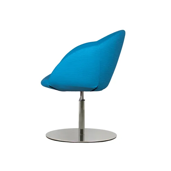 Fauteuil sur embase centrale Evy - textile enduit texturé - unicolore