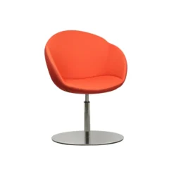 Fauteuil sur embase centrale Evy - tissu - bicolore