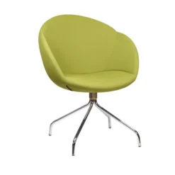 Fauteuil sur piétement araignée Evy - tissu - unicolore