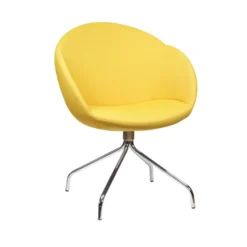Fauteuil sur piétement araignée Evy - tissu - unicolore