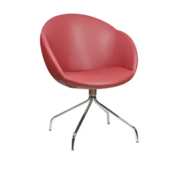 Fauteuil sur piétement araignée Evy - textile enduit grainé - unicolore