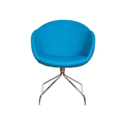 Fauteuil sur piétement araignée Evy - textile enduit texturé - unicolore