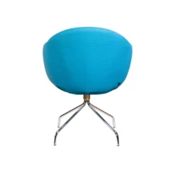 Fauteuil sur piétement araignée Evy - textile enduit texturé - unicolore