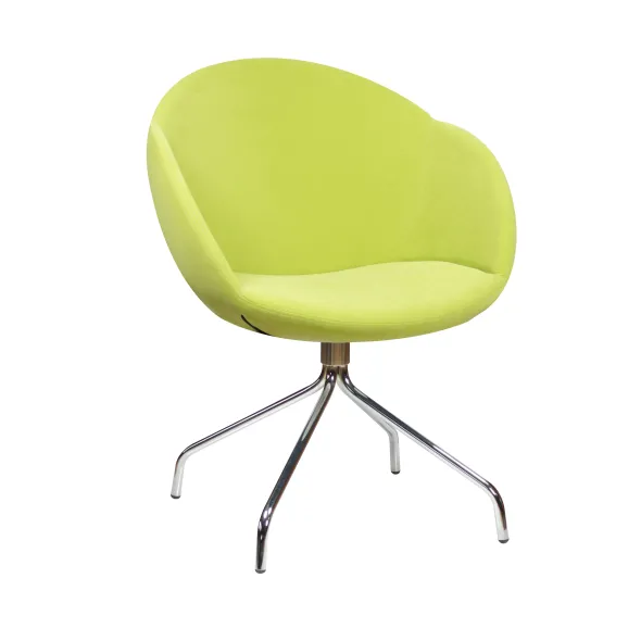 Fauteuil sur piétement araignée Evy - microfibre - unicolore
