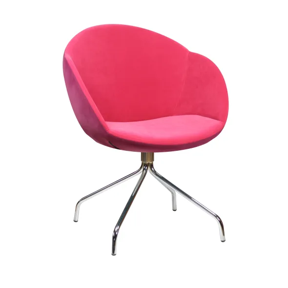 Fauteuil sur piétement araignée Evy - microfibre - bicolore