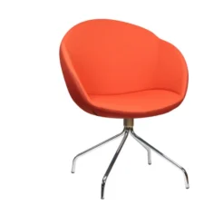 Fauteuil sur piétement araignée Evy - tissu - bicolore