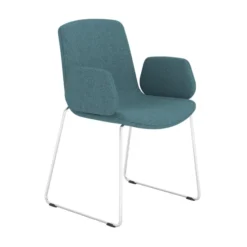Fauteuil traineau Cubb - tissu - piétement métallique