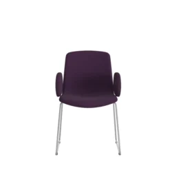 Fauteuil traineau Cubb - tissu - piétement métallique