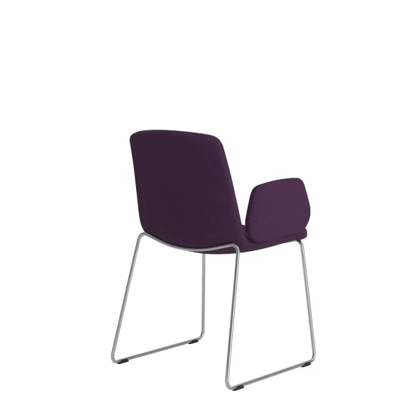 Fauteuil traineau Cubb - tissu - piétement métallique