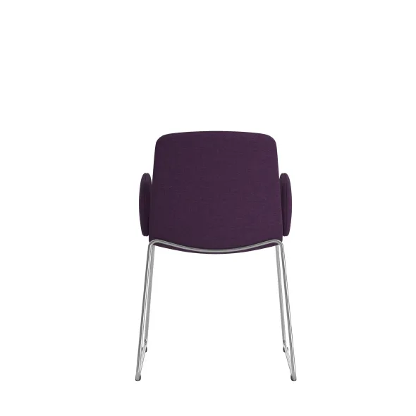 Fauteuil traineau Cubb - tissu - piétement métallique