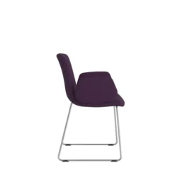 Fauteuil traineau Cubb - tissu - piétement métallique