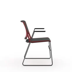 Fauteuil traineau Véry - textile enduit - piétement époxy