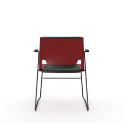 Fauteuil traineau Véry - textile enduit - piétement époxy