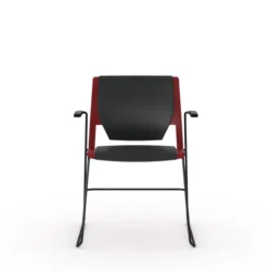 Fauteuil traineau Véry - textile enduit - piétement époxy