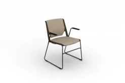 Fauteuil traineau Véry - tissu - piétement époxy