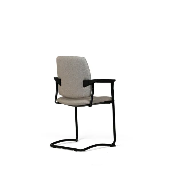Fauteuil visiteur luge Artech - tissu - piétement noir
