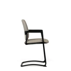 Fauteuil visiteur luge Artech - tissu - piétement noir