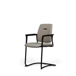 Fauteuil visiteur luge Artech - tissu - piétement noir