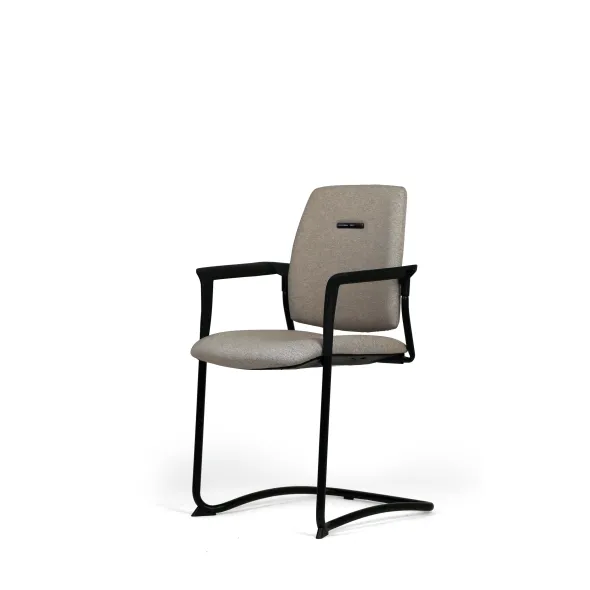 Fauteuil visiteur luge Artech - tissu - piétement noir