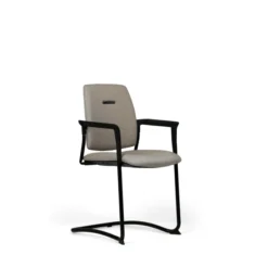 Fauteuil visiteur luge Artech - tissu - piétement noir