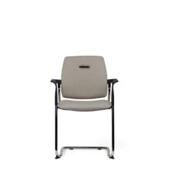 Fauteuil visiteur luge Artech - tissu - piétement chrome