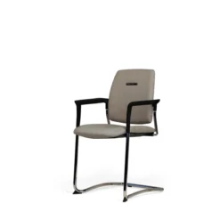 Fauteuil visiteur luge Artech - tissu - piétement chrome