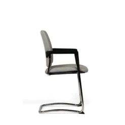 Fauteuil visiteur luge Artech - tissu - piétement chrome