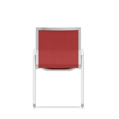 Fauteuil visiteur luge Lira - cuir - accoudoirs fixes et piétement chromé