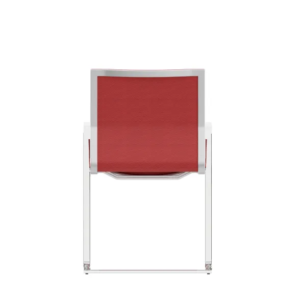 Fauteuil visiteur luge Lira - cuir - accoudoirs fixes et piétement chromé