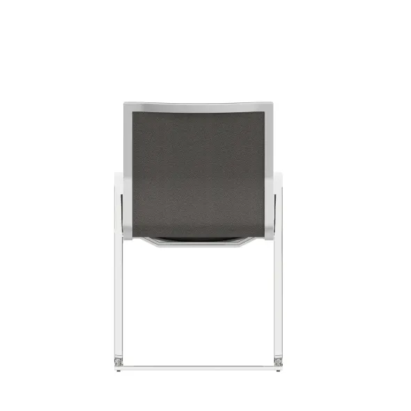 Fauteuil visiteur luge Lira - tissu - accoudoirs fixes et piétement chromé