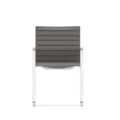 Fauteuil visiteur luge Lira - tissu - accoudoirs fixes et piétement chromé