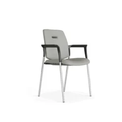 Fauteuil visiteur 4 pieds Artech - cuir - piétement chrome