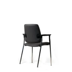 Fauteuil visiteur 4 pieds Artech - cuir - piétement chrome