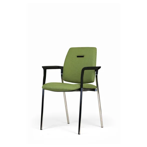 Fauteuil visiteur 4 pieds Artech - tissu - piétement chrome
