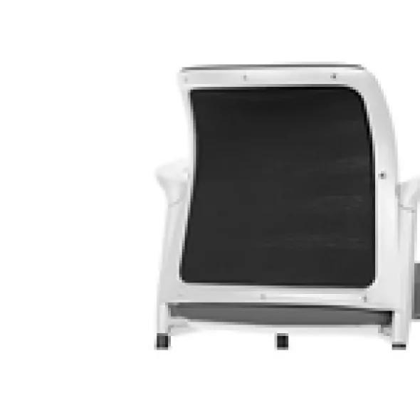 Fauteuil visiteur 4 pieds F8 - assise tissu et dossier résille Stripes 2 - piétement chrome