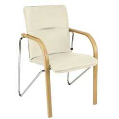 Fauteuil visiteur 4 pieds Nova - cuir