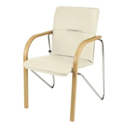 Fauteuil visiteur 4 pieds Nova - cuir